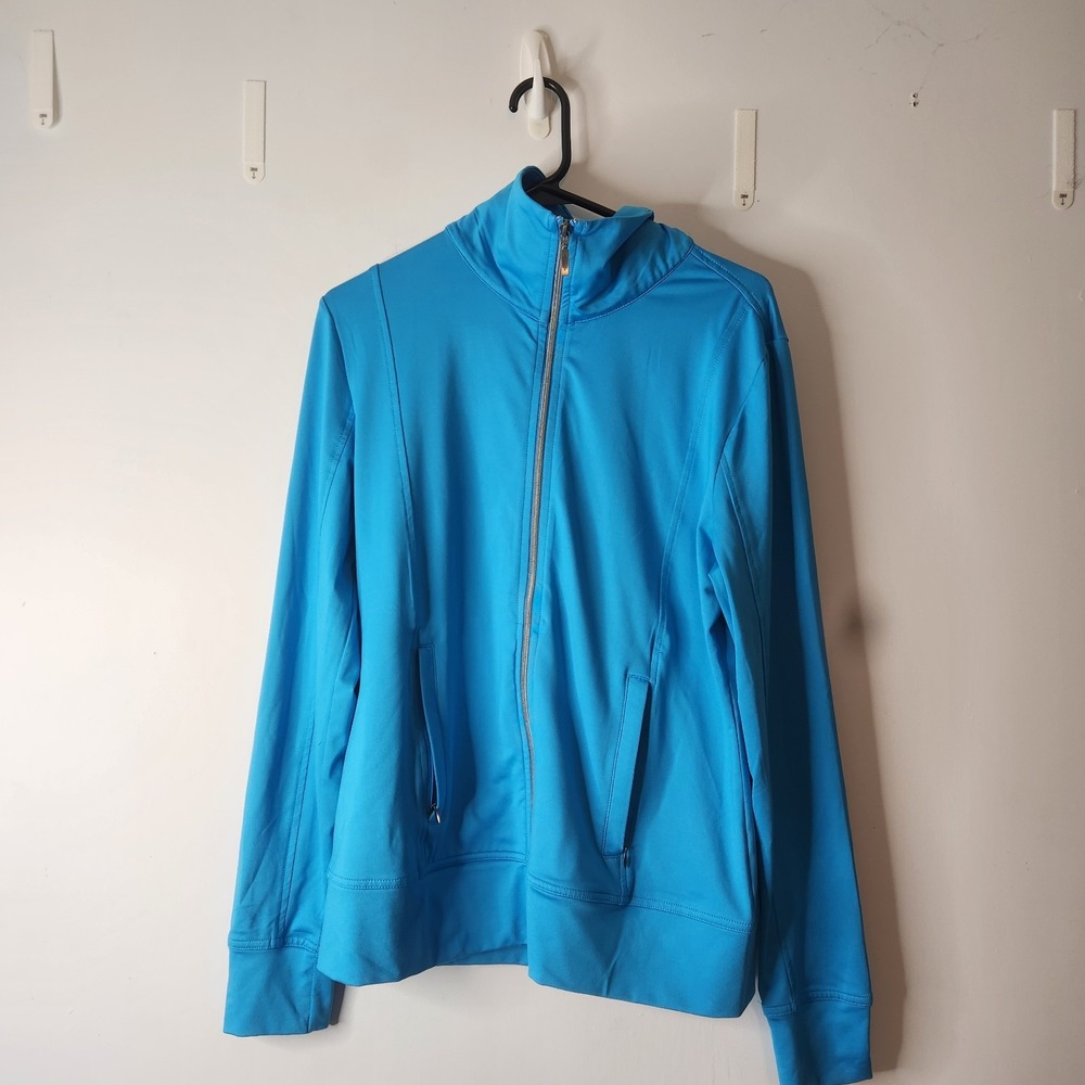 Carnoustie Performance Womens Full Zip Golf Jacket Turquoise Blue Size M